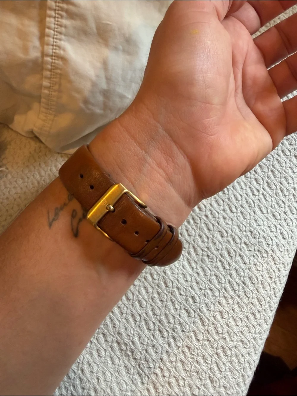 Shore Women’s Gold Case White Dial Brown Leather Watch - Project 1 Edition